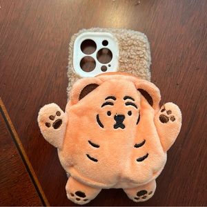 iPhone 13 Pro case furry with coin pouch